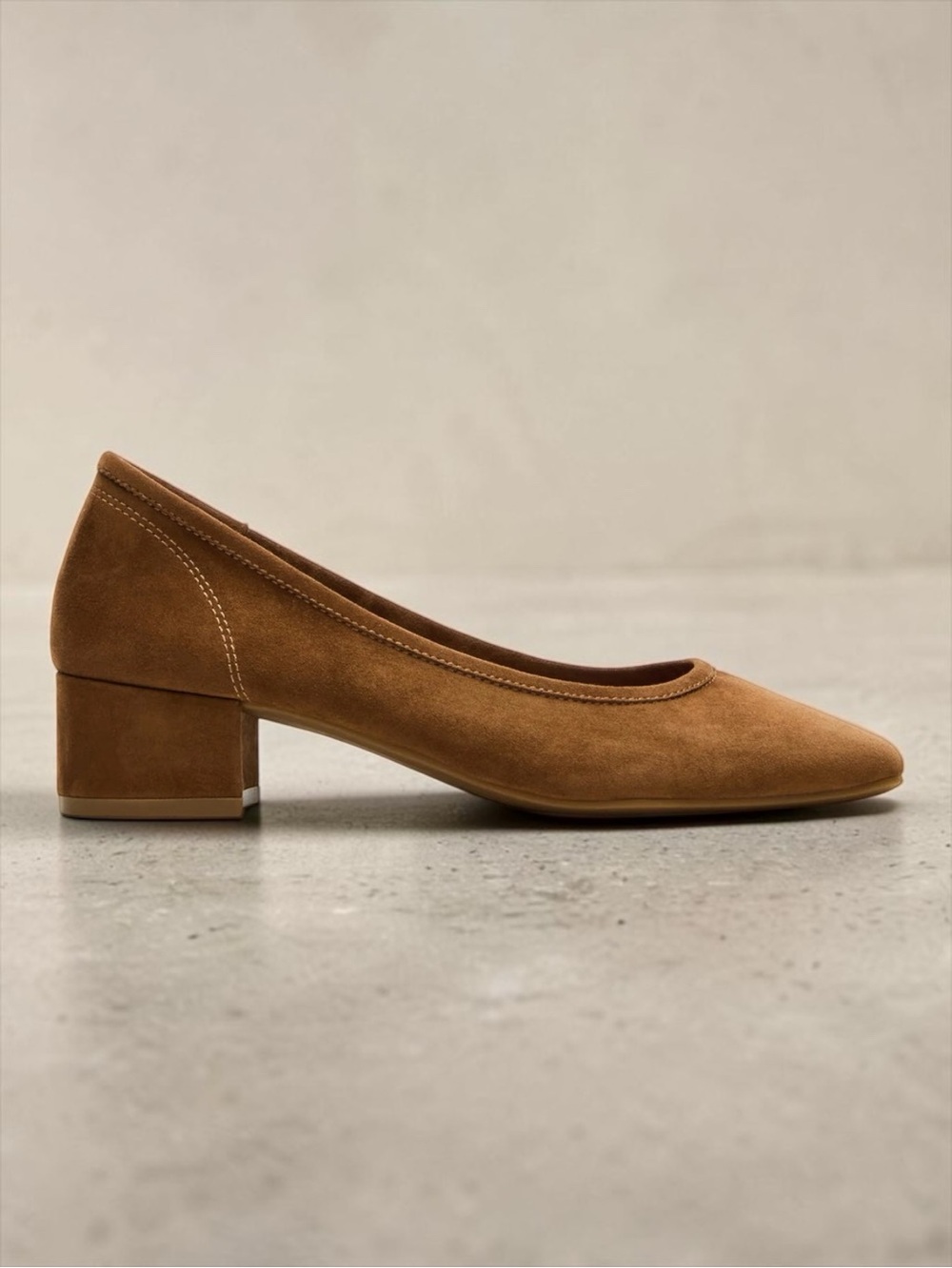 STEVE MADDEN  Mollie Tan Suede Block-Heel Pumps (9)